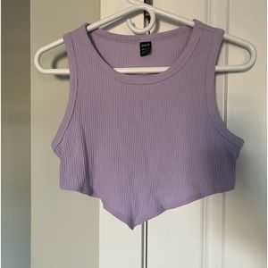 SHEIN purple cropped tang top
